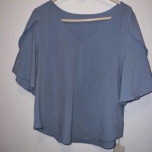 Halara BlueV-Neck Top NWT